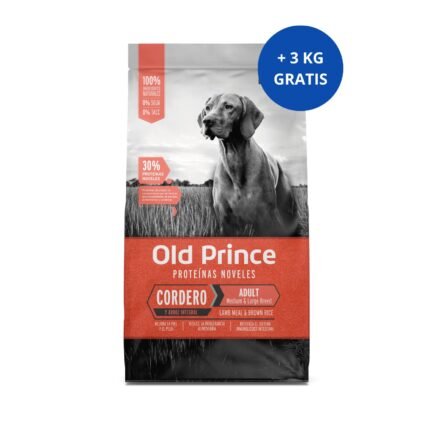 Old Prince Perro Adulto Medianos y Grandes Cordero x 15 Kg + 3 Kg