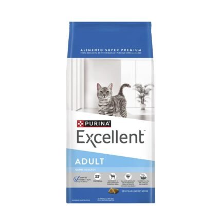 Alimento Excellent Gatos Adultos con Pollo, Carne y Arroz x 7,5 Kg