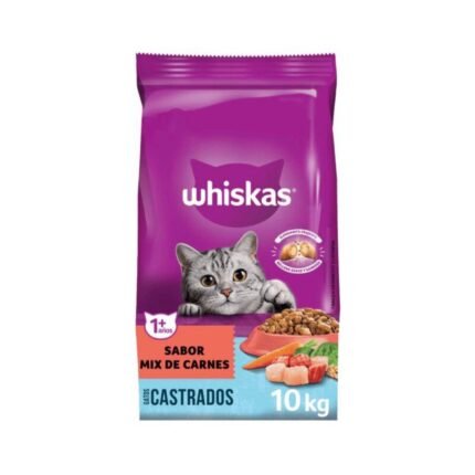 Whiskas Gato Adulto Castrado Mix Carnes x 10 Kg
